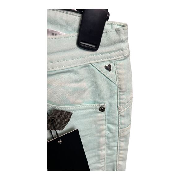 NWT Only Low Rise Jegging Distressed Turquoise denim Second Skin 29 - Picture 8 of 10